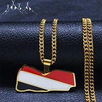 2022 country map of lebanon stainless steel necklaces chain womenmen gold color flag pendant necklace jewelry joyeria nxh449s05