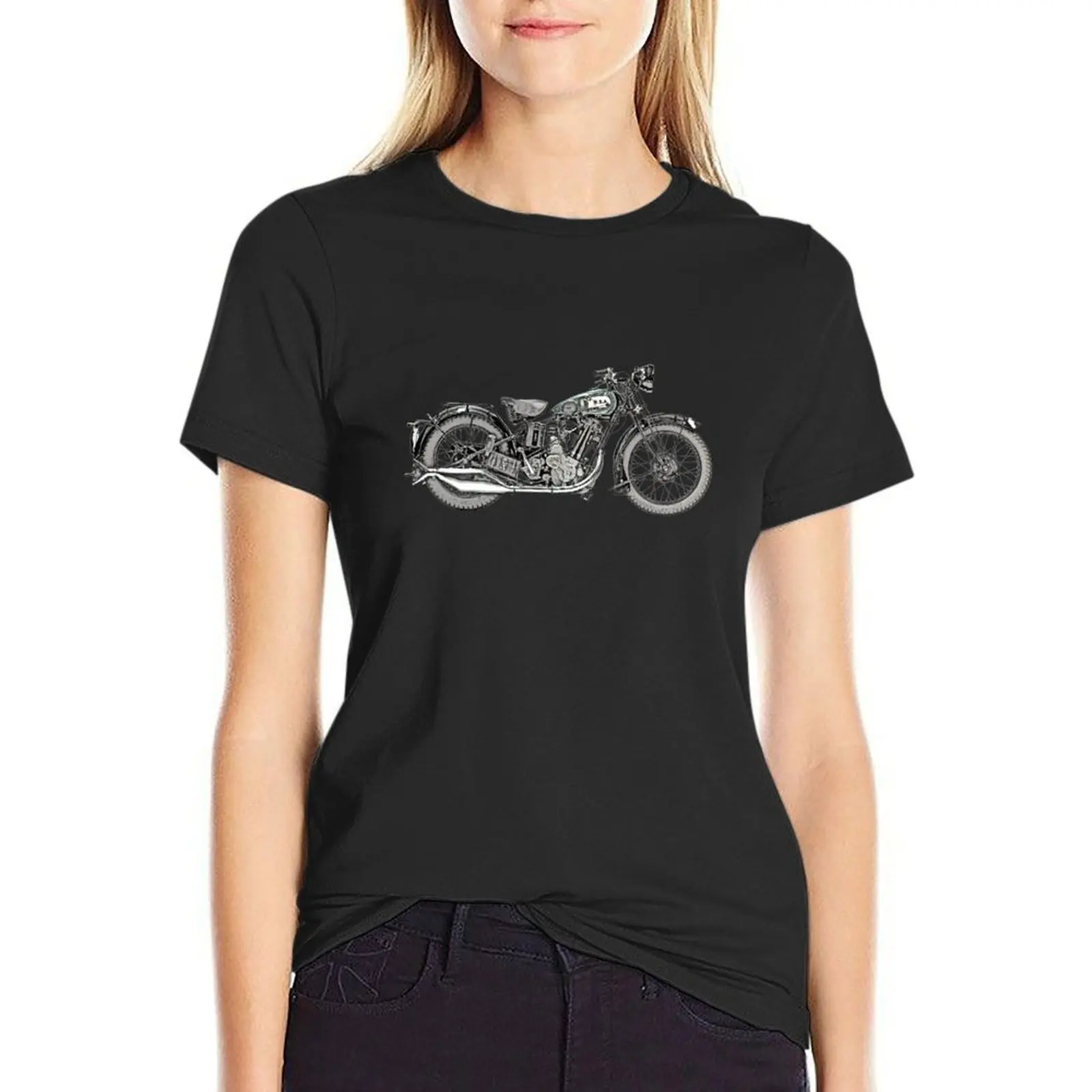 1929 BSA Sloper мотоциклетная Футболка с принтом животных для девочек весенняя одежда
