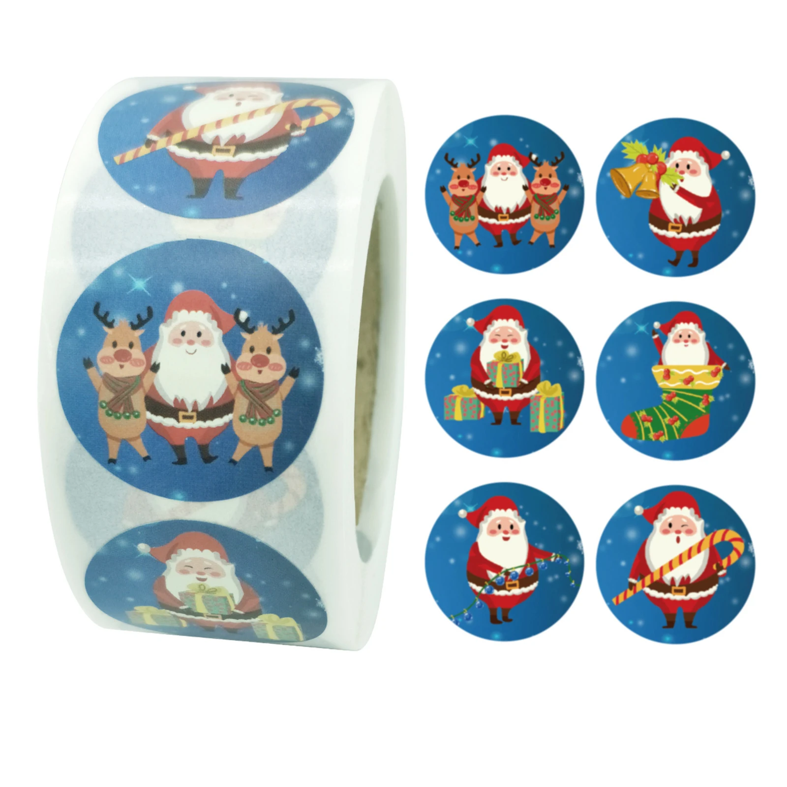 

Christmas Gift Sealing Stickers Cartoon Print Xmas Theme Diary Scrapbooking Stickers Party Gift Decorations Labels