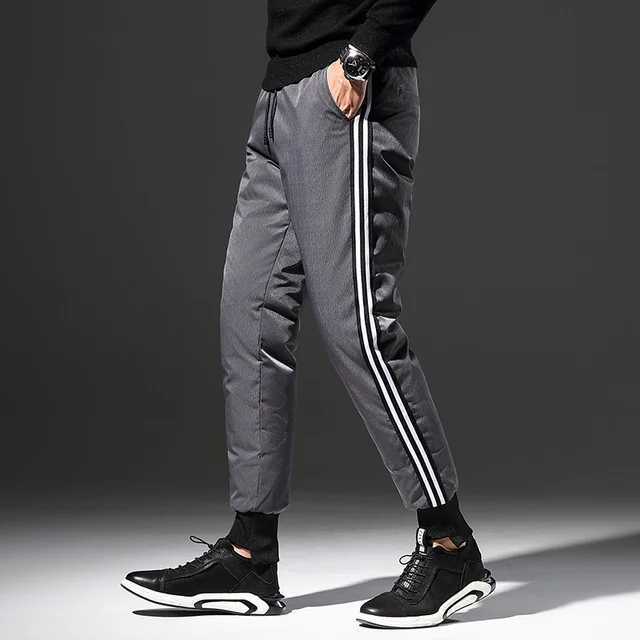 

2023 Men's Winter Pants Padded Thick Jogger Warm Duck Down Sweat Pants Feather Lightweight Thermal Windproof Casual sweatpants
