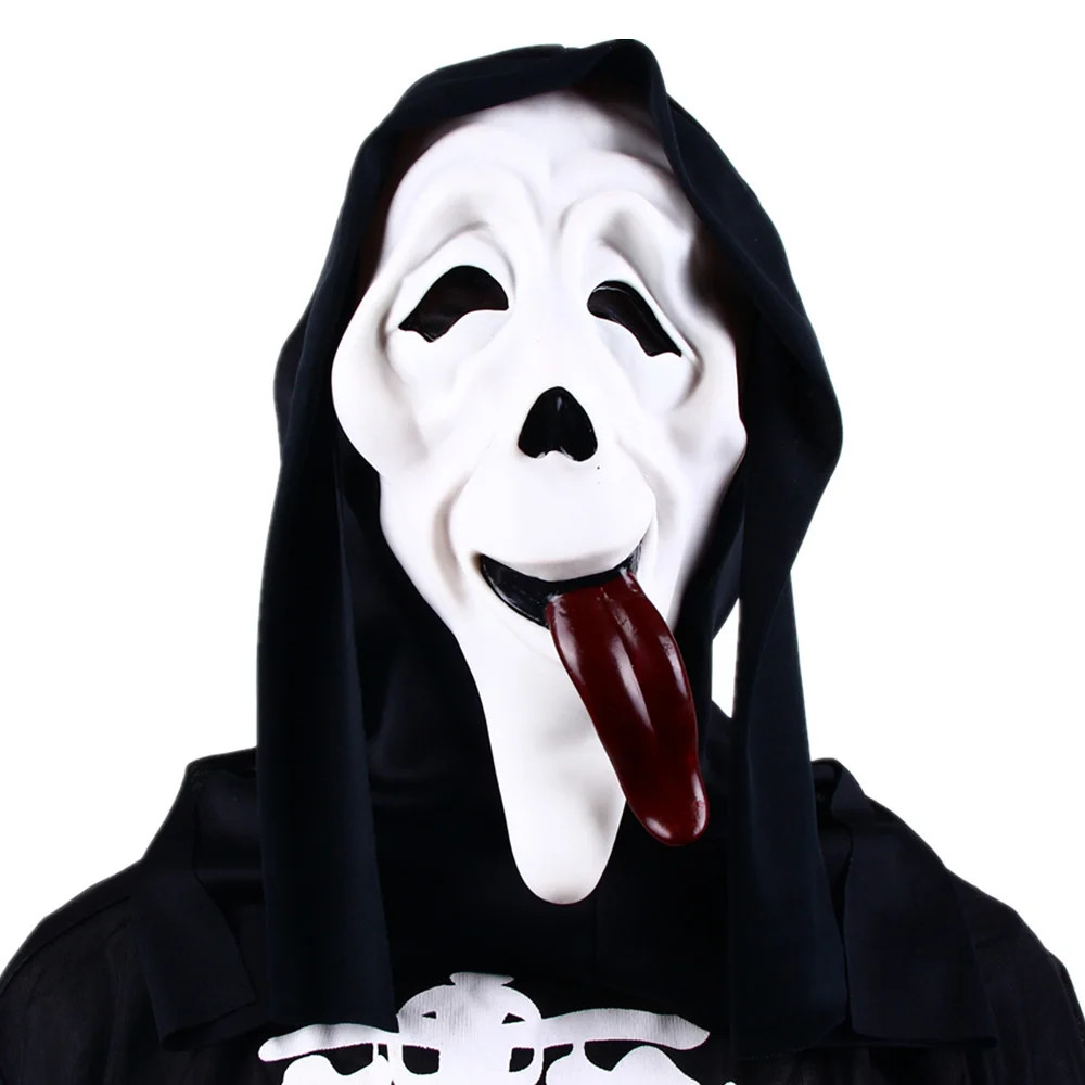 

New Ghost Face Horror Mask Halloween Killer Cosplay Adult Costume Screaming Props Horror Skull Mask Script Kill