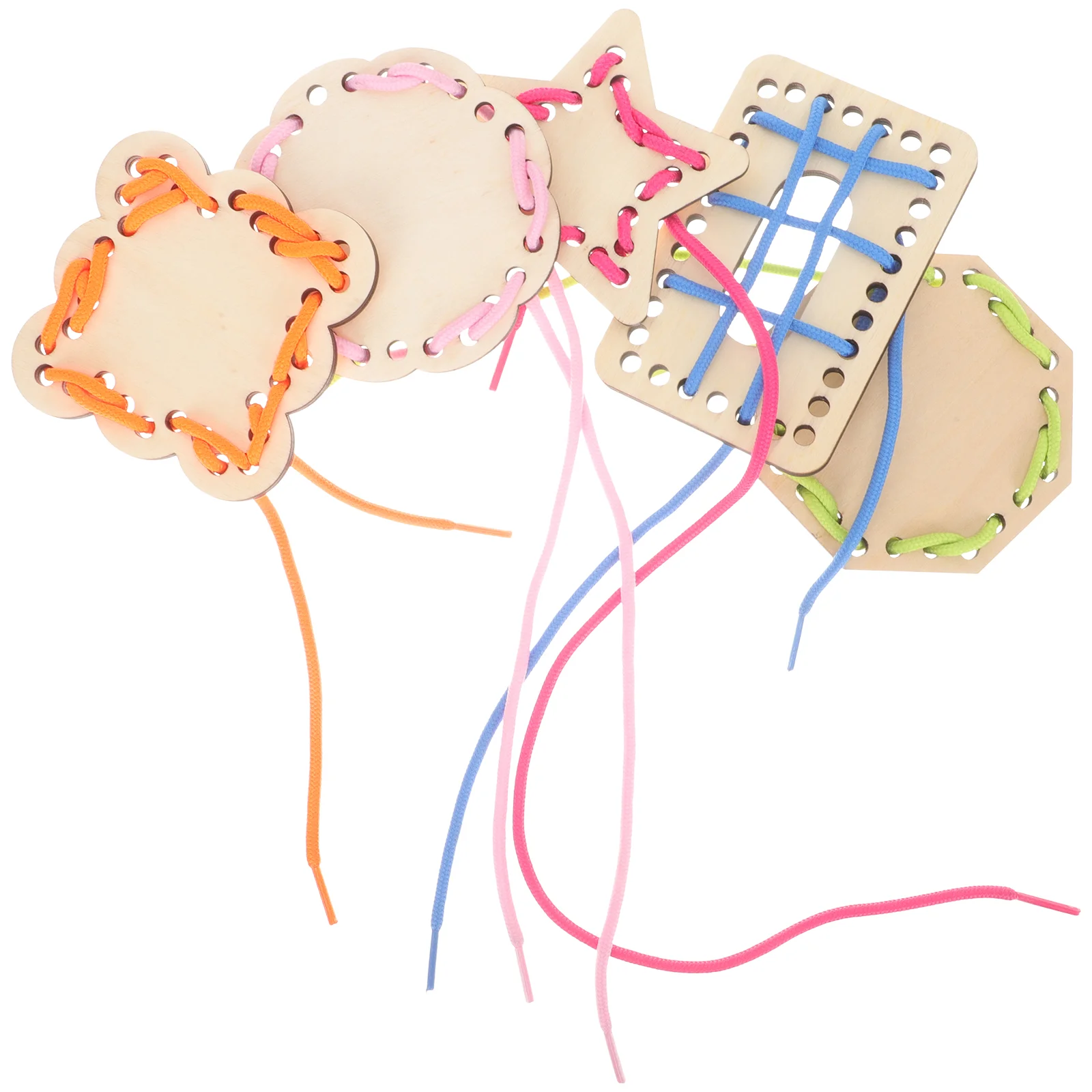 

5Pcs Mini Embroidery Hoops Decorative Embroidery Circles Wooden Crossing Stitch Frames