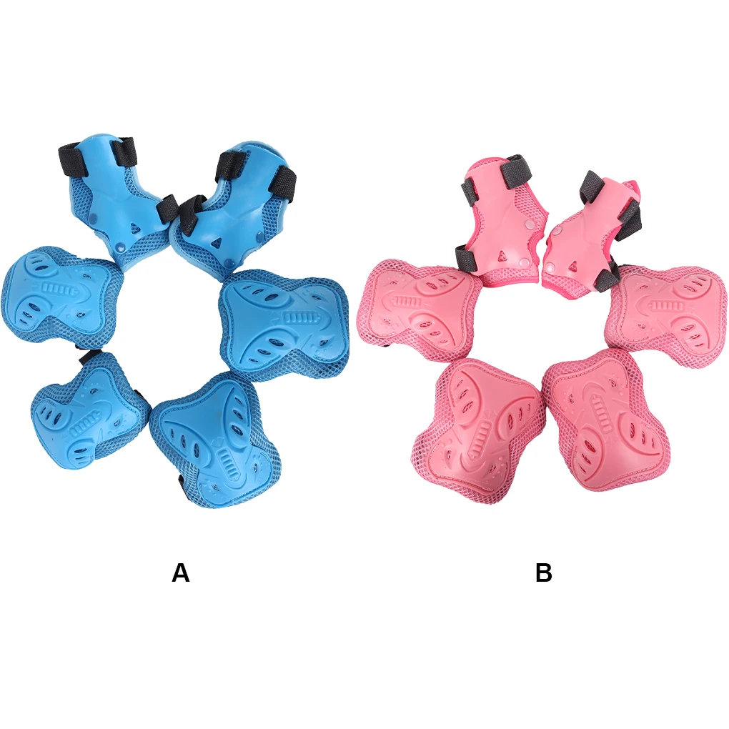 

6 шт., Регулируемые дышащие наколенники для детей