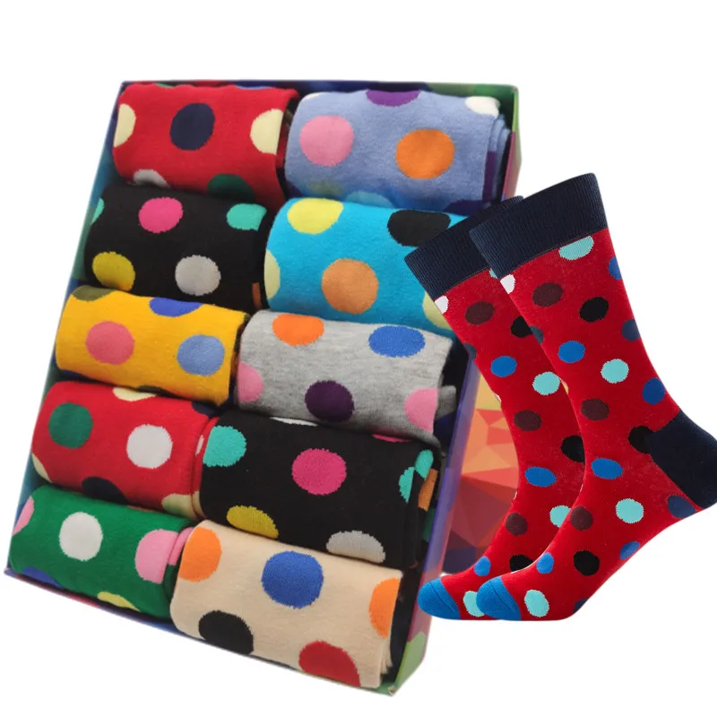 

plus size Combed Cotton new Fashion Hip Hop Man woman unisex gift Socks Harajuku Skateboard dot candy Happy Socks Funny Sokken