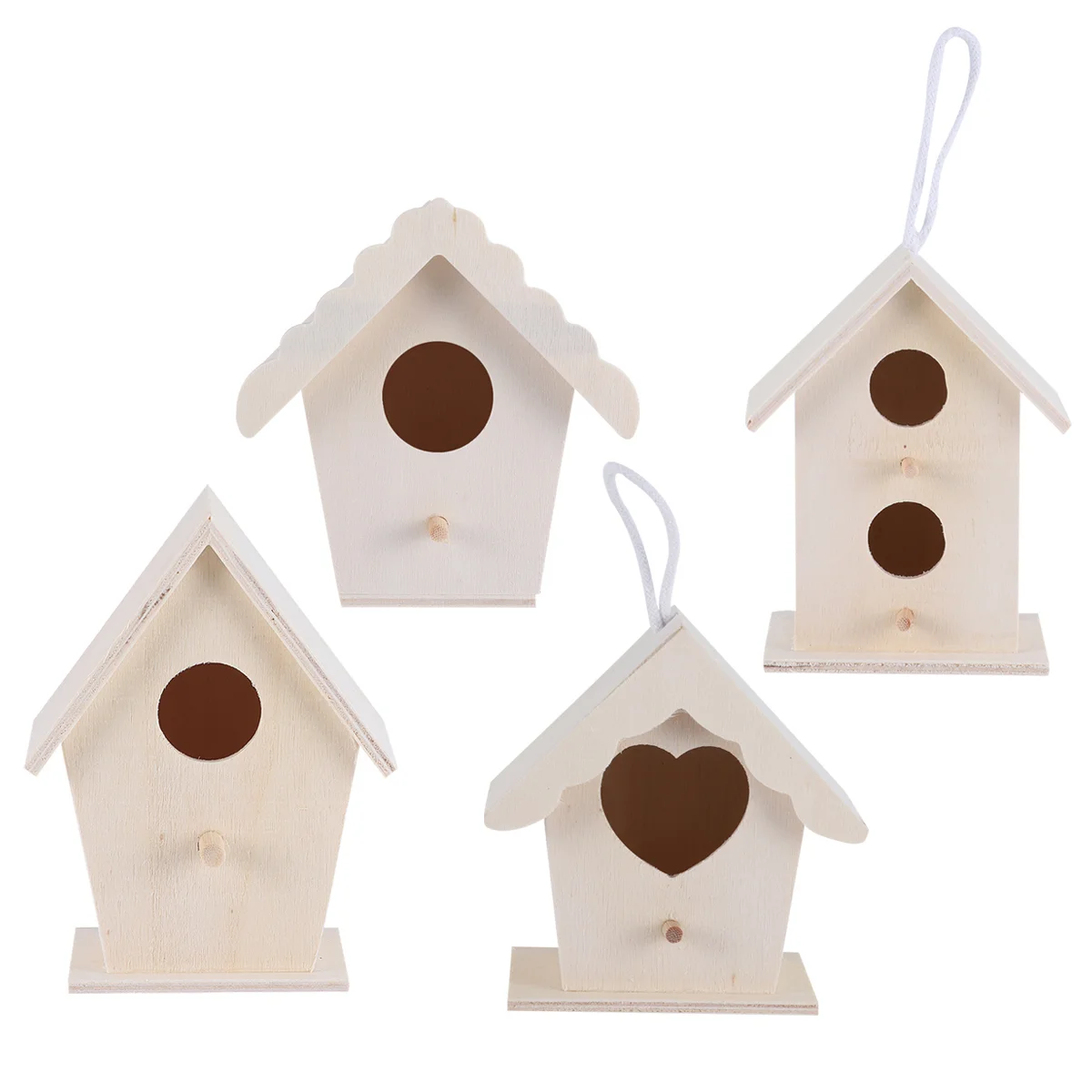 

Bird Wooden House Hangingornament Houses Box Garden Birdhouse Birdhousesmini Unfinished Kit Pendants Decoration Toynesting