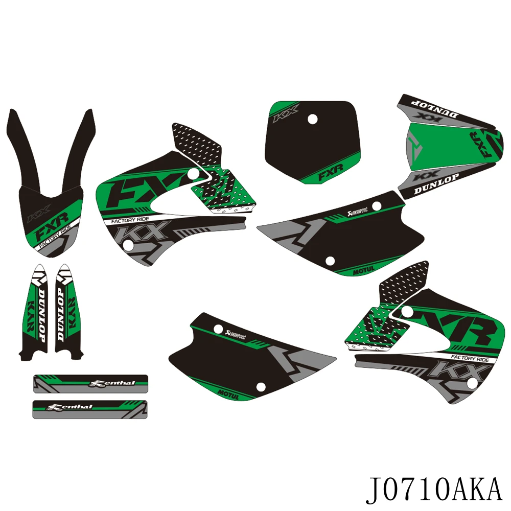 

For KAWASAKI KX 85 KX85 KX100 KX 100 2001-2013 Full Graphics Decals Stickers Motorcycle Background Custom Number Name