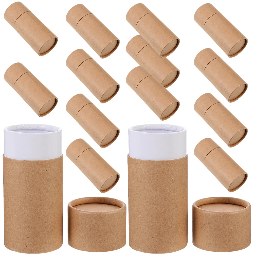 

15 Pcs Essential Oil Bottle Paper Tube Box Tea Can Holder Container Gift Jar Leaf