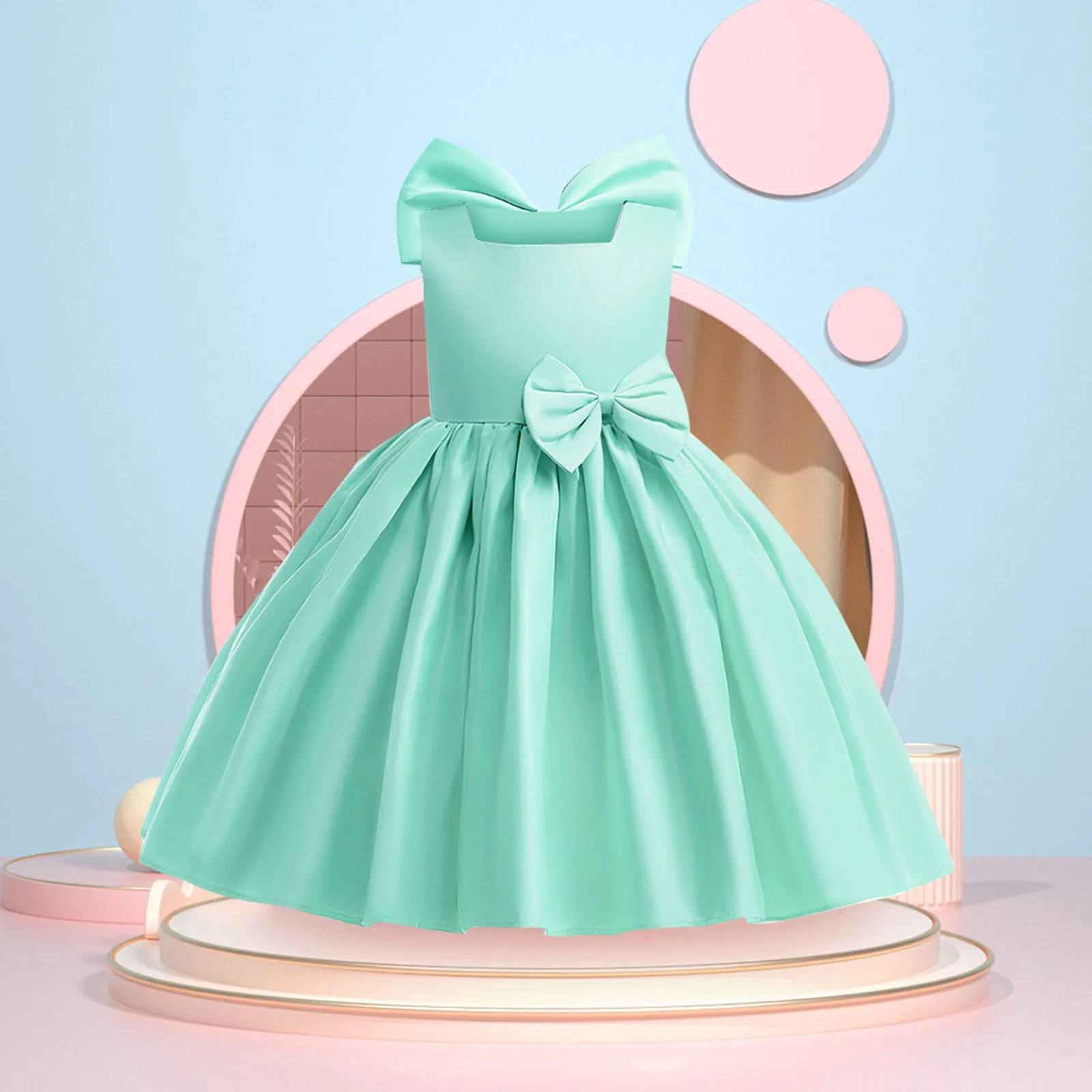 

Girls Princess Dress Baby One Year Old Baby Dress Birthday Piano Costume Big Girls Long Dresses