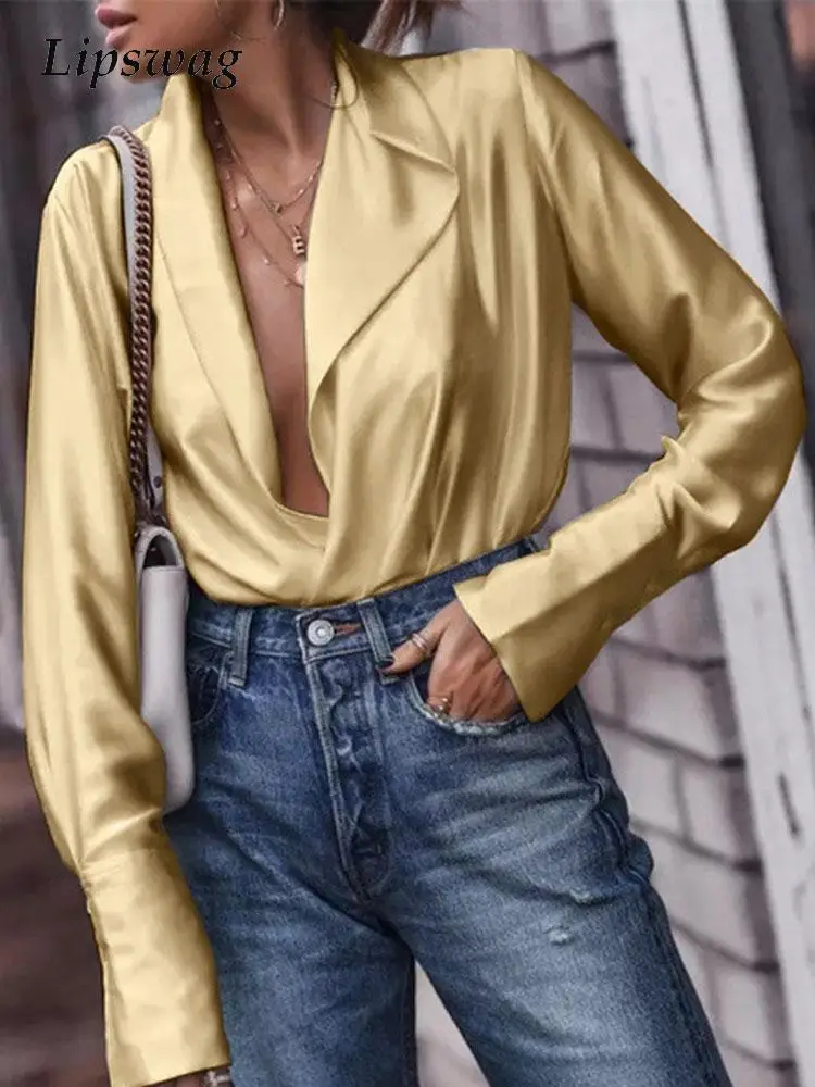 

Spring Elegant Ruched V Neck Blouse Fashion Sexy Button Long Sleeve Women Shirt Blusa Office Lady Solid Casual Top Pullover 2022
