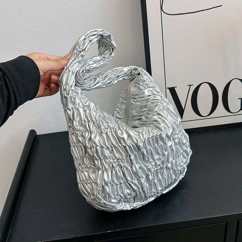 

Fashion Quilted Shoulder Bag For Women Designer Pleated Cloud Bag Versatile Pu Leather Ladies Bag Fashion Hobo Underarm Handbag