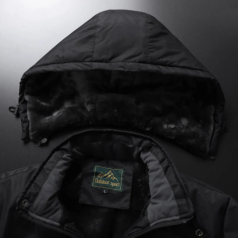 Plus Size 9xl 150kg Winter Waterproof Parka Men Windbreaker Velvet Thick Warm Fleece Coats Male Military Hooded Anorak Jackets