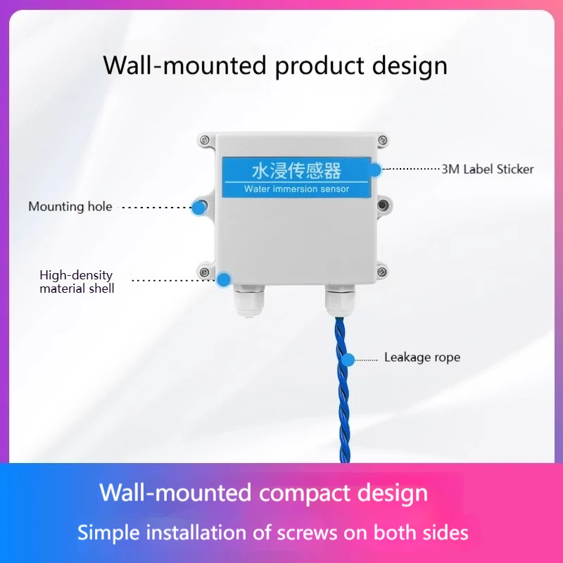 czujnik zalania nadajnik liny wycieku maszyna do pokój RS485 bezprzewodowy inteligentny detektor alarmu wykrywania nieszczelności