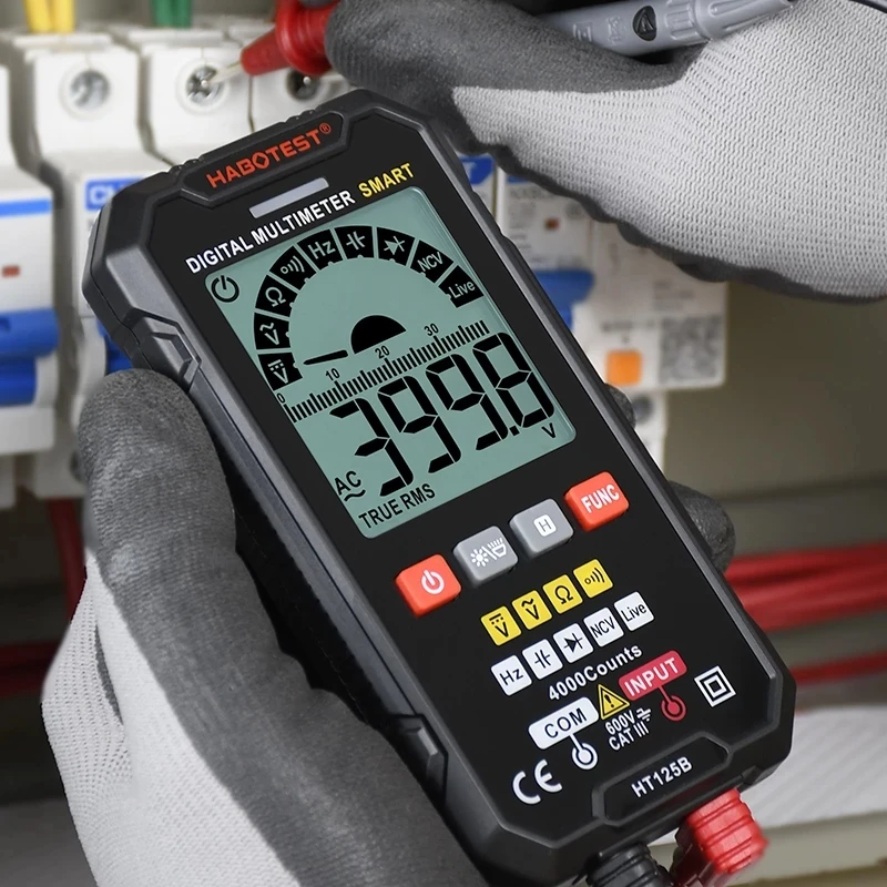 HABOTEST 4000 отсчетов умный мультиметр Цифровой Автоматический диапазон AC DC 600V Ohm