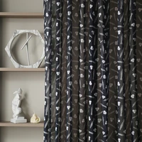 new wild simple modern kapok fish black window curtain room decor curtains for living dining room bedroom