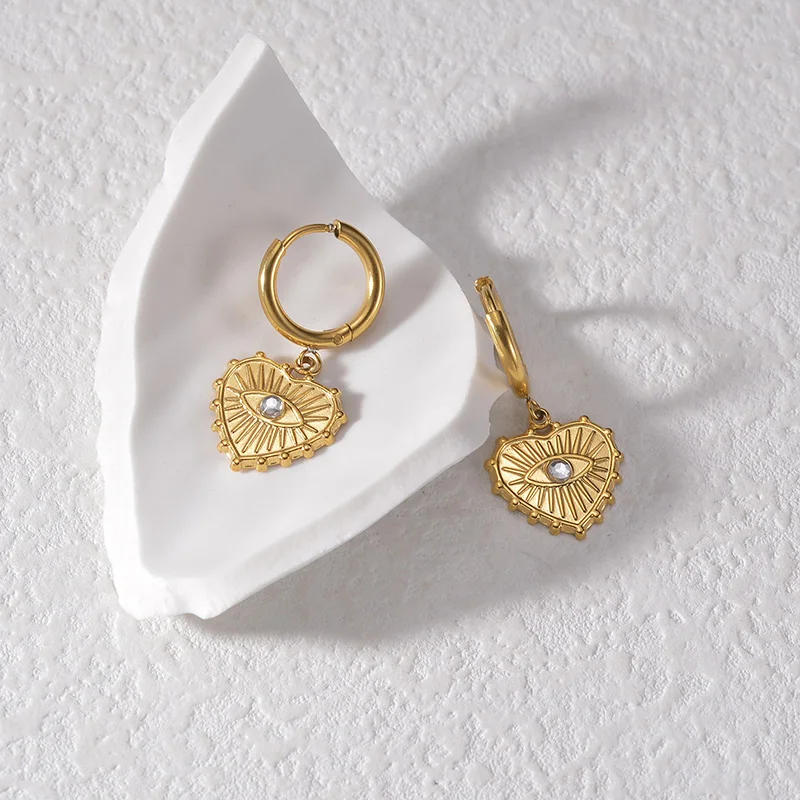 Женские серьги из нержавеющей стали в стиле хип-хоп