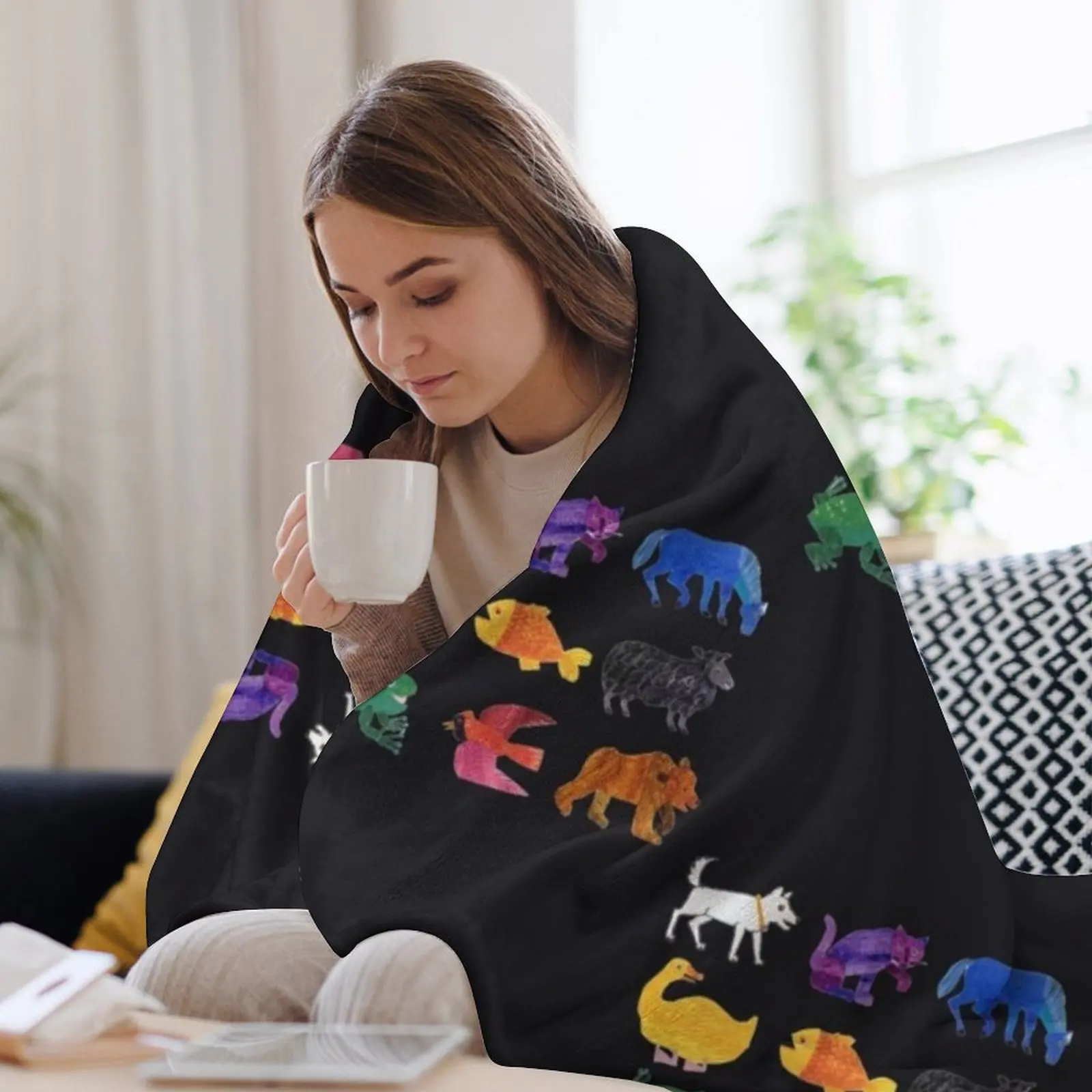 Одеяло Eric Carle Animals модные диваны спальный мешок лохматое одеяло