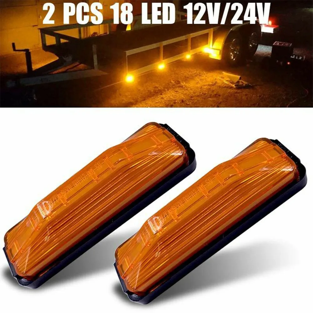 

2x Trailer 18LED Stop/Turn/Tail Light Waterproof LED High-position Brake Light Cargo Truck RV Trailer Boat Car Light Assembly