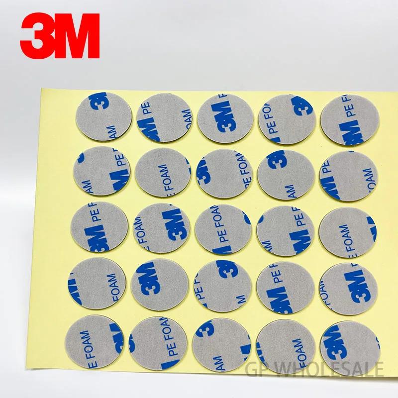 

Diameter=20mm Round Adhesive Sticker, 3M Double Sided Adhesive PE Foam, Grey, 1.0mm Thick, for hacks, car parts, 25pcs/lot