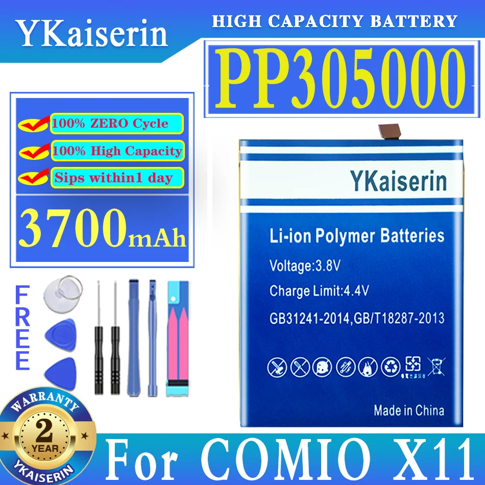 

YKaiserin 3700mAh Replacement Battery PP305000 For COMIO X11 Mobile Phone Batteries