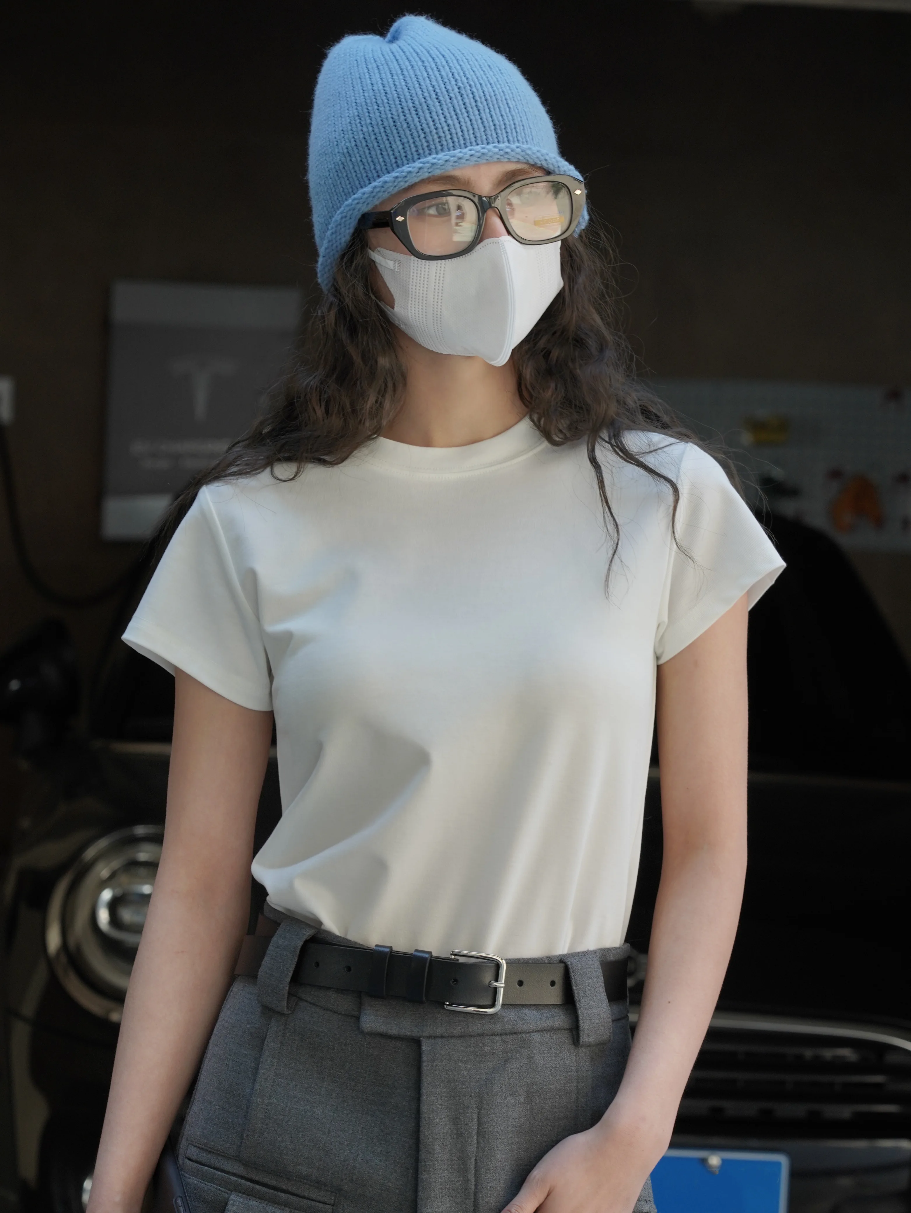 

Летняя женская повседневная Однотонная футболка с круглым вырезом и коротким рукавом