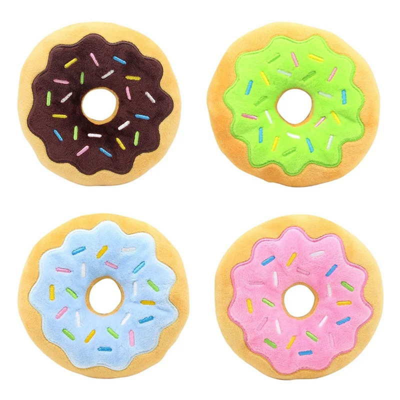 Собака пончики плюшевые игрушки для домашних питомцев игрушка милая щенка