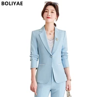 women blazer and guard pants sets two pieces ol jacket suit trousers lady spring autumn business formal overalls suit plus size