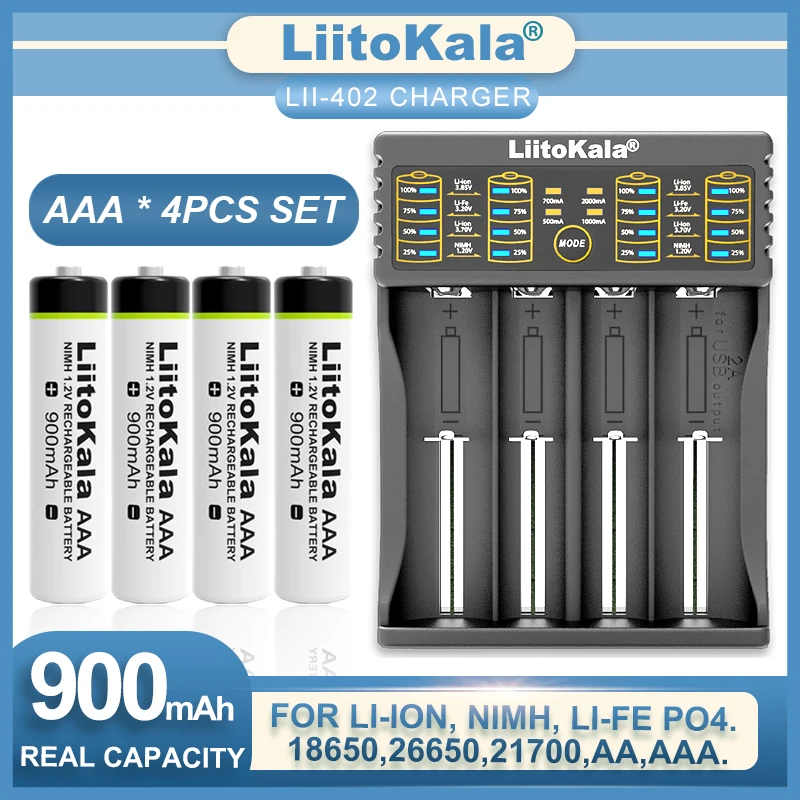 

Аккумуляторная батарея Liitokala, 1,2 в, AA, 2500 мАч, AAA, 900 мАч
