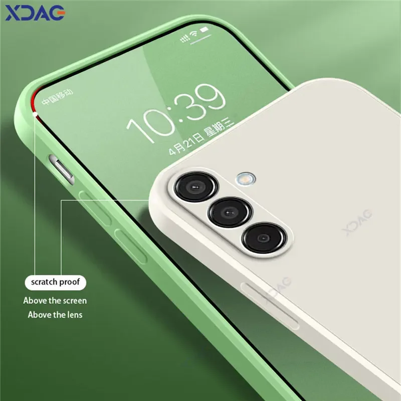 Оригинальный квадратный жидкий силиконовый чехол для телефона Samsung Galaxy M15 F15 5G