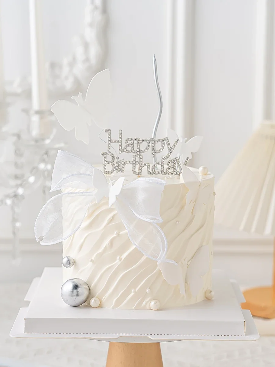 

Baked Cake Decoration Creativity Lron Art Gilded Butterfly Cake Plug-in Card Wanghong Birthday Dressing Supplies