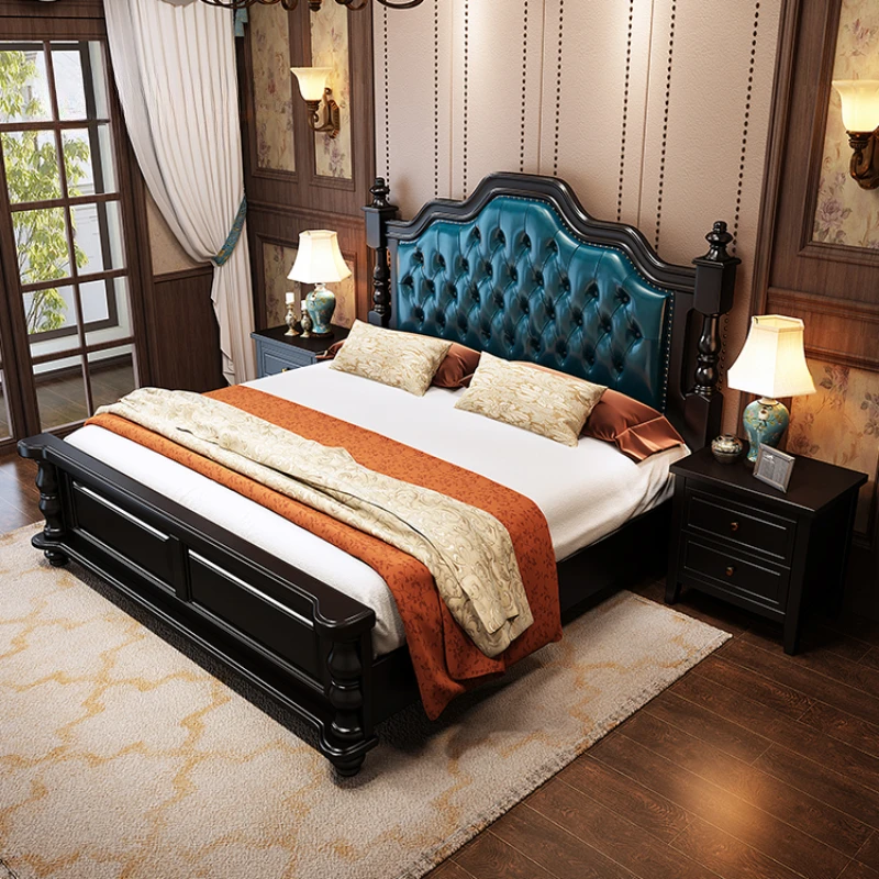 Двуспальная кровать размера King Size современная элегантная роскошная принцессы