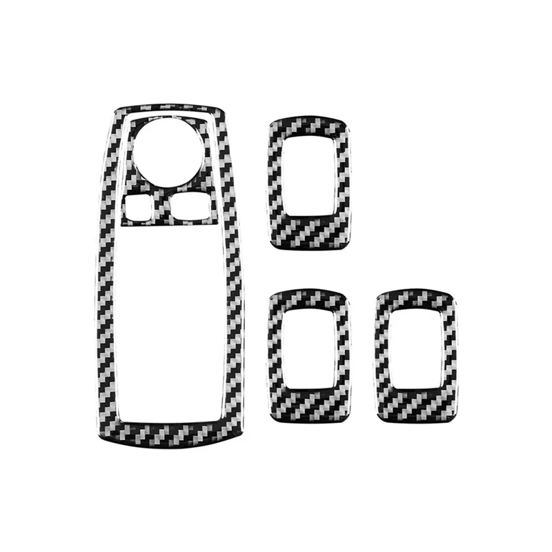 

For BMW- X3 E83 2006-2010 Soft Carbon Fiber Window Lift Switch Panel Decorative Cover Trim Sticker Accessories