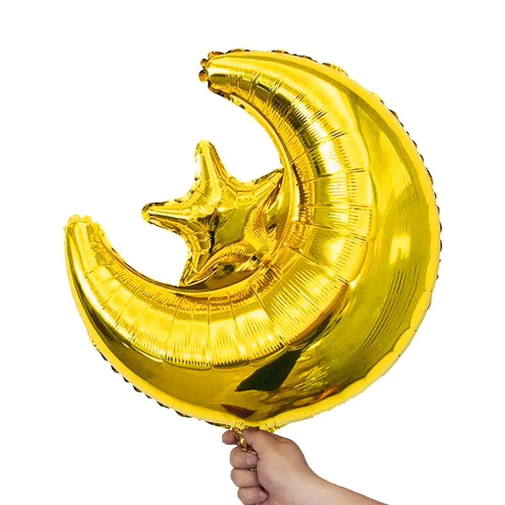 1 шт. золотая луна искусственное украшение металлический золотой Гелиевый шар в