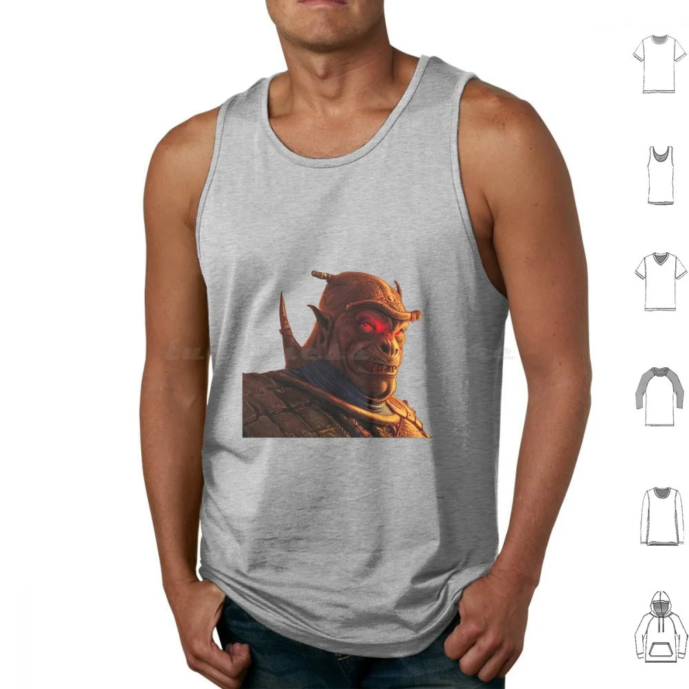 

Майки из хлопка с принтом Orc Fantasy Soldier