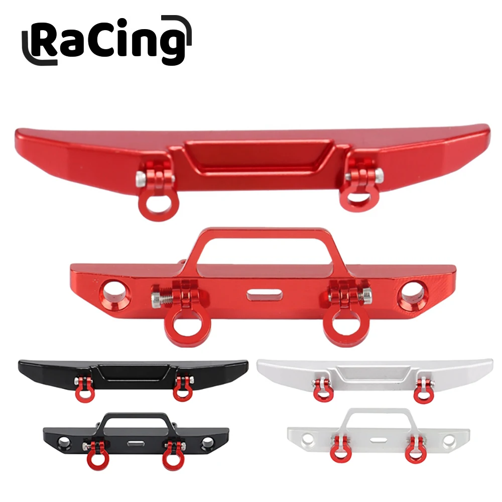 

2pcs Metal Alloy Front And Rear Bumper With Tow Hook For Axial SCX24 AXI00005 Jeep Gladiator 1/24 RC Crawler Car Upgrades Parts