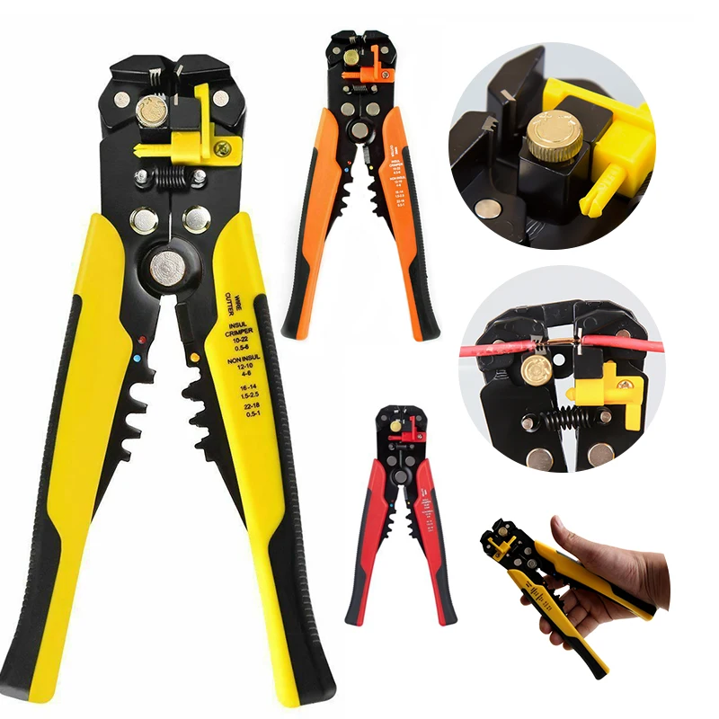 

Crimper Cable Cutter Automatic Wire Stripper Multifunctional Stripping Tools Crimping Pliers Terminal 0.2-6.0mm2 tool