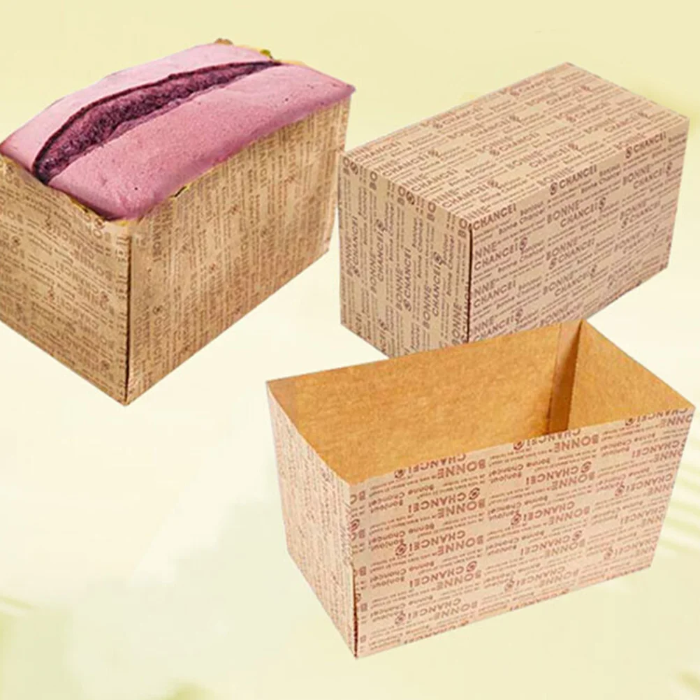 

50 sheets of Paper Bread Liners Toast Paper Holder Cake Making Paper Cups Dessert Baking Cups