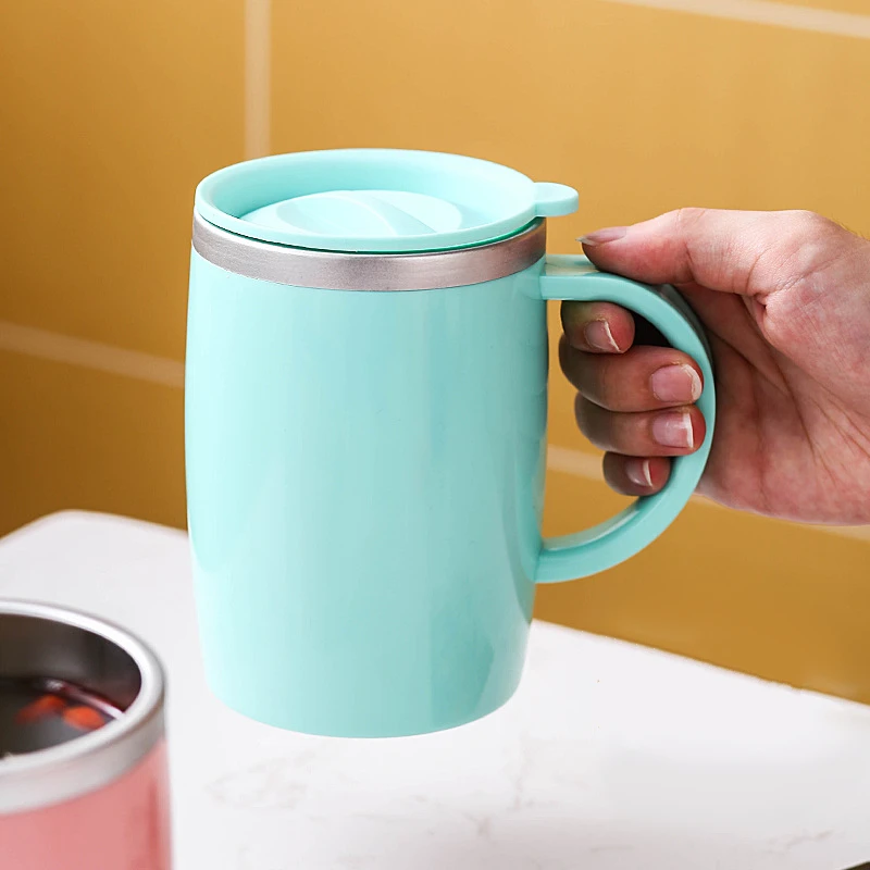 

Portable Tea Cup Heat Insulation Travel Water Mug Leak-proof Stainless Steel Coffee Mug Taza 500ml Metal Drinking Mugs Water Cup