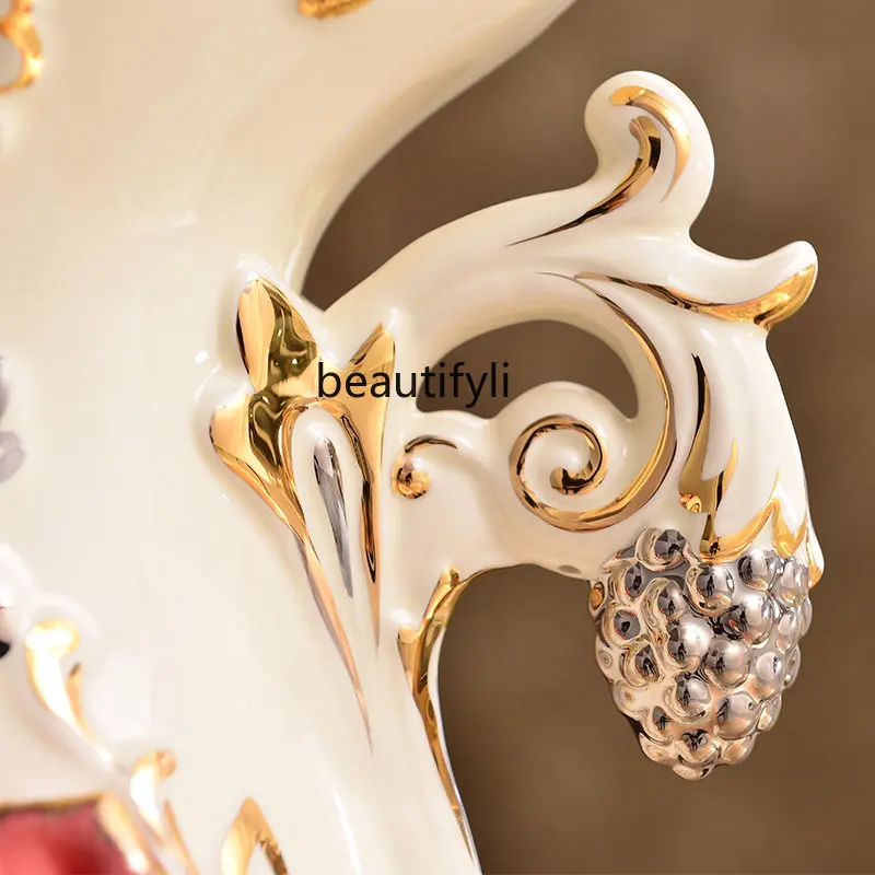 Напольная ваза в европейском стиле большая Цветочная композиция керамика для