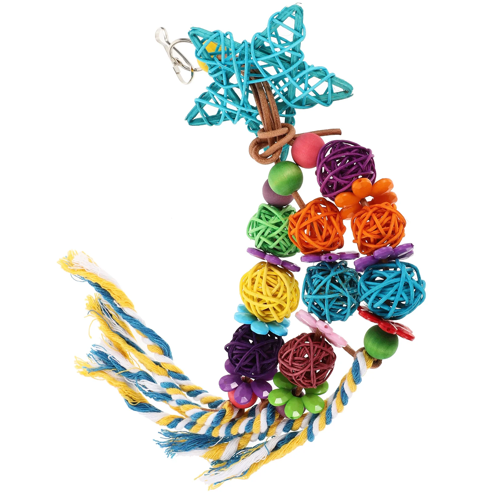 

Birds Toy Parrot Hanging Colour Swing Rattan Balls Toy Pet Bird Parrot African Greys Budgies Parakeet Cockatiels Cockatoo