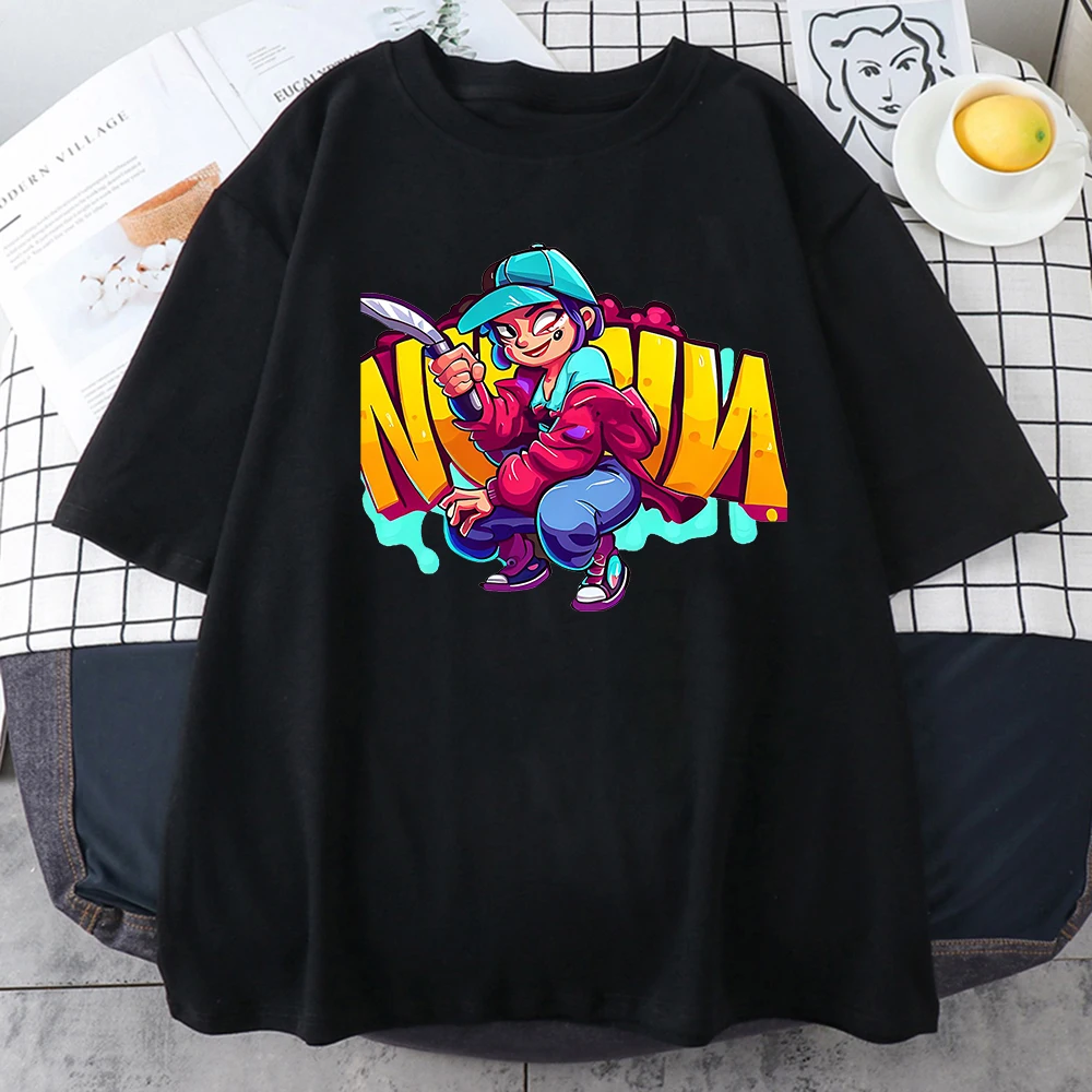 

Nimona T Shirt 2023 Anime Movie Fans Retro Short Sleeve O-neck 100% Cotton Unisex Summer Casual T-shirts graphic Short Sleeve