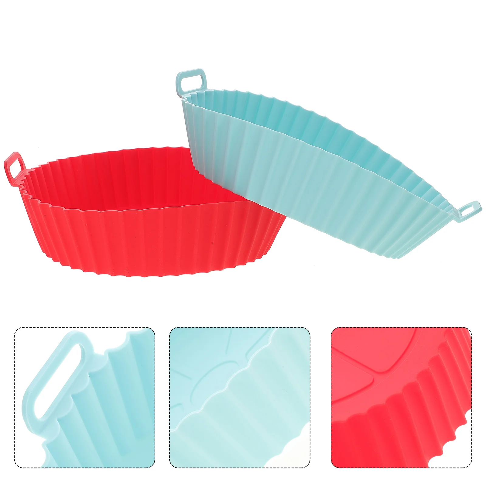 

2pcs Reusable Portable Multipurpose Air Fryer Baking Liner Air Fryer Liner Mat Air Fryer Liner Pad Air Fryer Silicone Liners