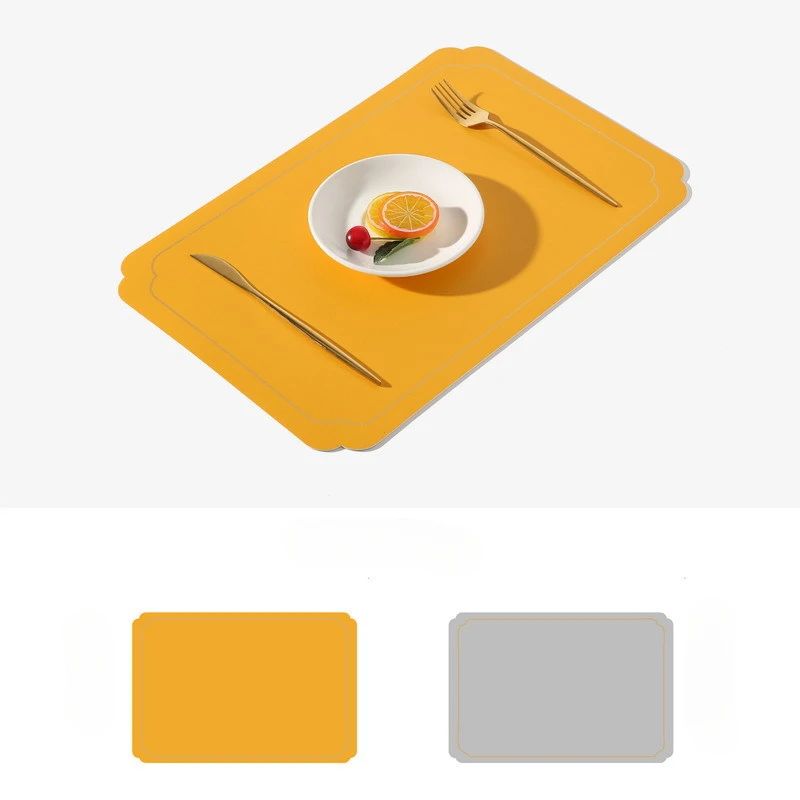 

Коврик для стола кожаный скандинавский двухцветный