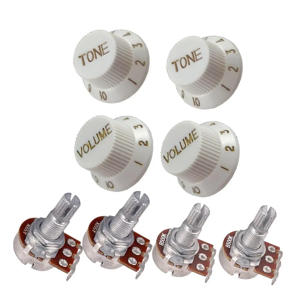 

4x Guitar Potentiometer A500K K Volume Control Accessory Set