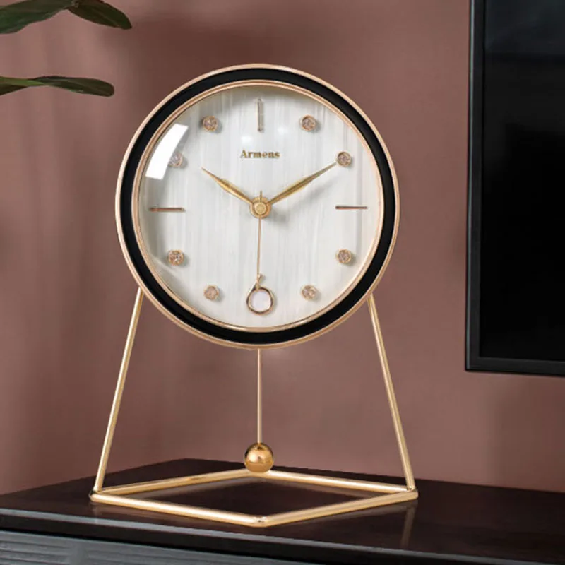 

Classic Unique Industrial Wall Clock Kitchen Station Gold Metal Wall Clock Silent Quartz Wandklokken Decoration Home WW50WC