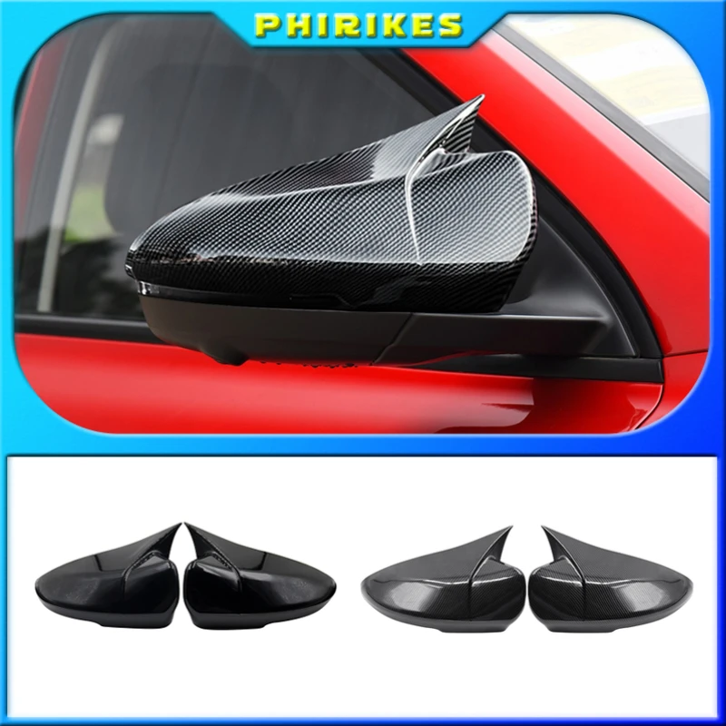 

For MG6 2017 2018 2019 2020 Rear View Mirror Cover Carbon Fiber Cow Horn Full Package Reversing Mirror Frame Anti Collision