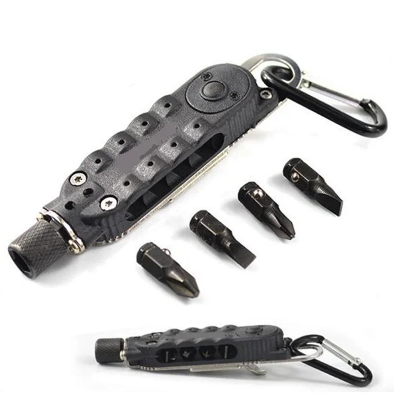 

Mini Multifunctional Keychain EDC Outdoor Camping Portable Stainless Steel Pocket Screwdriver Tools For Wilderness Survival