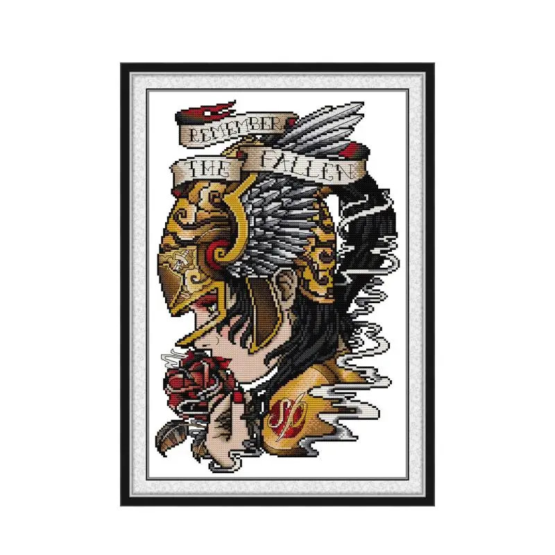 Набор для вышивки крестиком Женские Воины мультяшный Печатный холст шитье