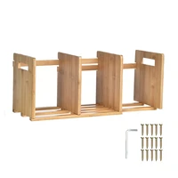 storage rack waterproof with handle universal office home practical simple free standing desktop bamboo bookshelf stable