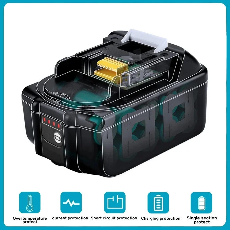 for Makita18V Battery 12000mAh Rechargeable Power Tools 18V makita with LED Li-ion Replacement LXT BL1860B BL1860 BL1850