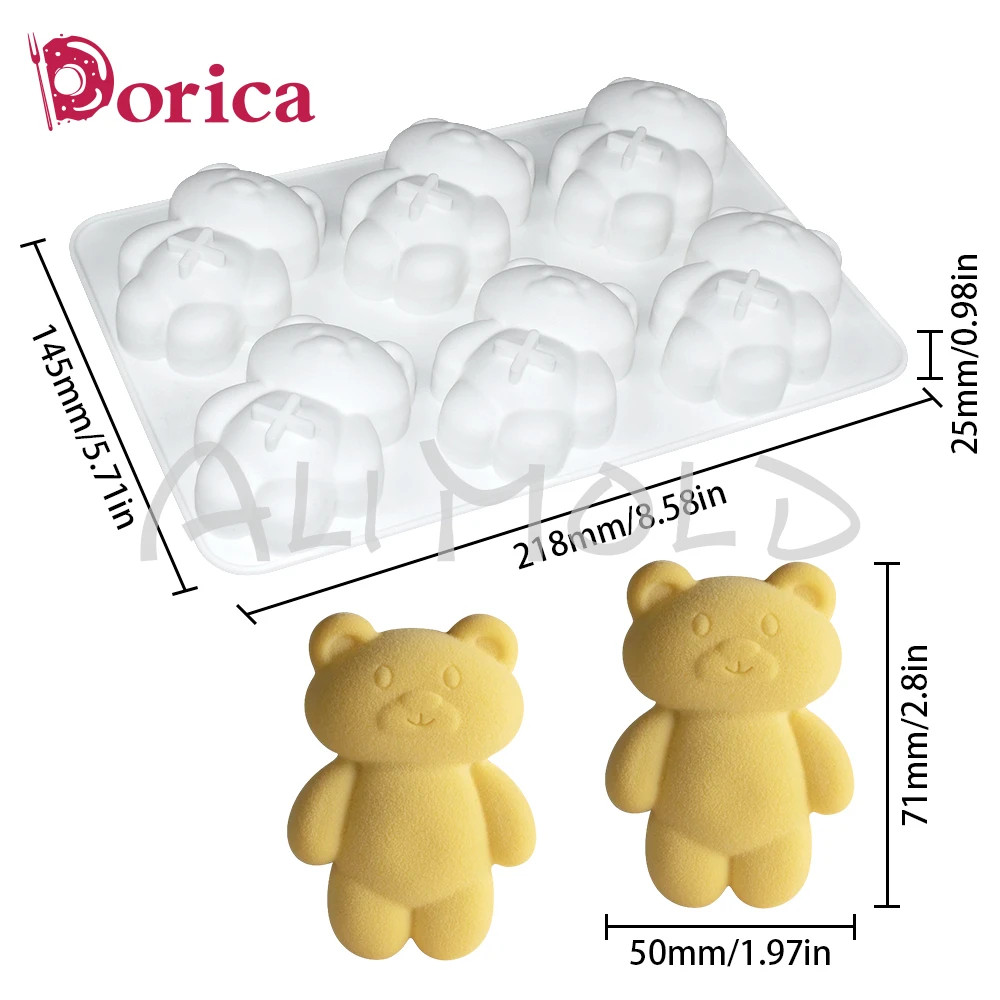 

Формы для выпечки Dorica силиконовые медведи 6 шт